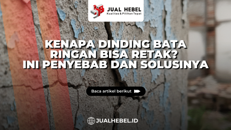 Dinding bata ringan yang mengalami retak rambut akibat kesalahan pemasangan