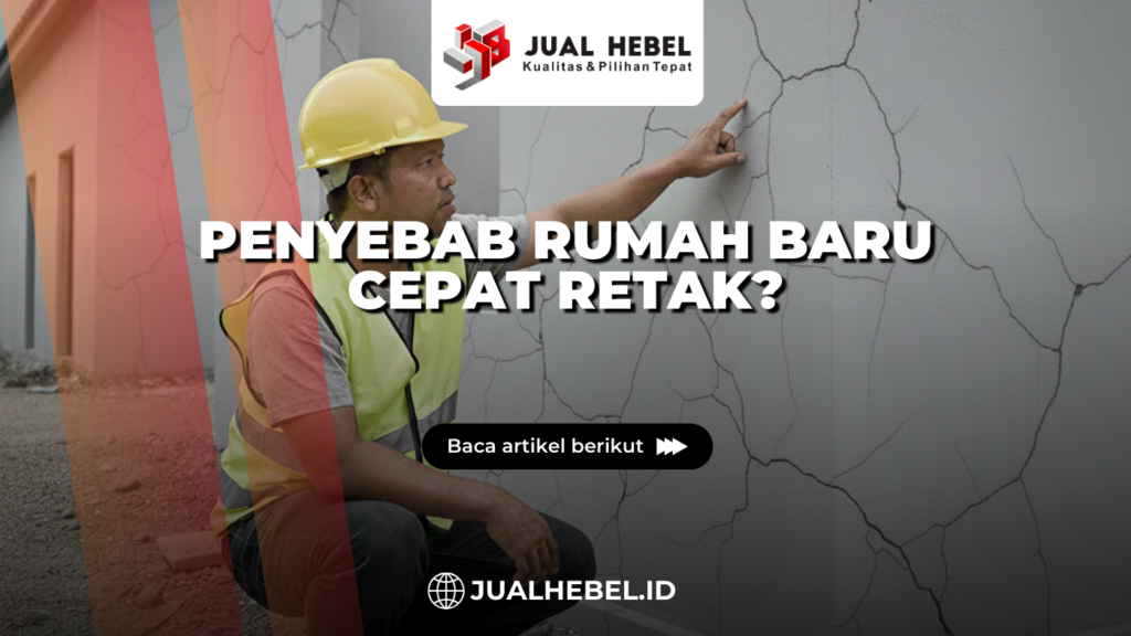 Dinding rumah baru mengalami retak rambut akibat kesalahan material dan pemasangan