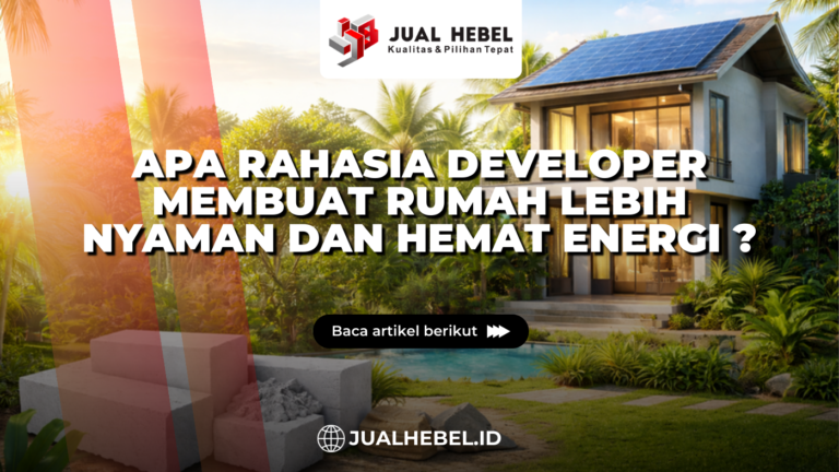 Rumah modern hemat energi dengan bata ringan dan panel surya