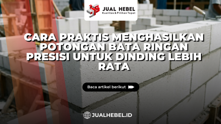 Cara Praktis Menghasilkan Potongan Bata Ringan Presisi Untuk Dinding Lebih Rata