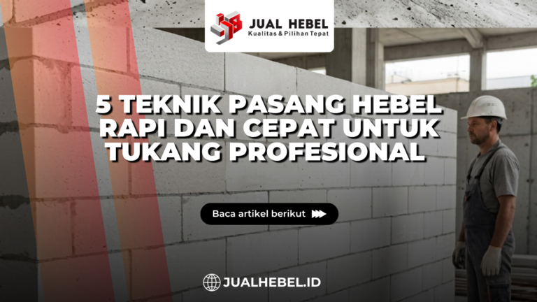 5 Teknik Pasang Hebel Rapi dan Cepat untuk Tukang Profesional