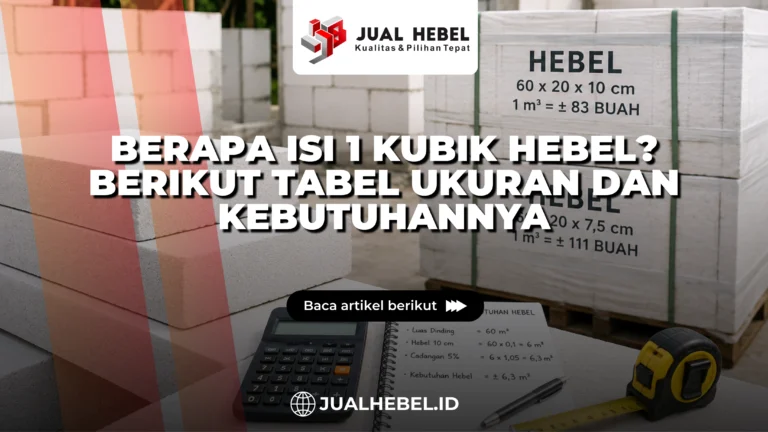 1 kubik hebel berapa buah