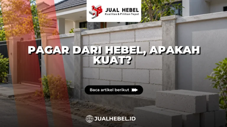 Pagar hebel minimalis dengan kolom beton di depan rumah